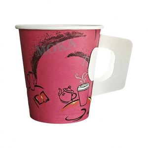 Nouveauté : Gobelets en papier personnalisés de qualité supérieure avec impression dorée en relief et poignée, jetables - Product Image 6