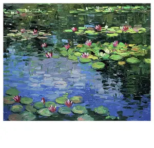 A lagoa do lírio de água por Claude Monet reprodução da pintura a óleo famosa impressão handmade pintura da arte da parede na lona