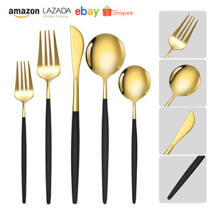Stainless Steel Cutlery Set 30 Pieces Steak Knife <b>Dessert</b> Spoon Fork Mirror Polish Party Use - Product Image 5