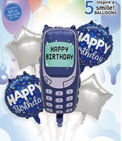 Meistverkauftes Spielcontroller & Handy 5-teiliges Ballonset für Geburtstags- und Partydekoration und Foto-Requisiten