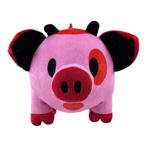 Premium doux décoratif rose debout gros pépites cochon avec queue rouge mignon oreilles nouveaux jouets 2024 pour enfants jouet peluche cochon en gros - Product Image 5