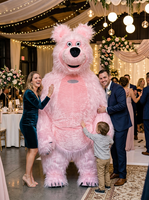 Costume de mascotte d'ours polaire gonflable personnalisable 2,2M 2,6M 3M, MOQ 1 pièce, tenue animale gonflable pour adulte, Noël, Halloween
