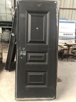 Porte de sécurité double couche en acier et fer forgé de luxe pour entrée principale résidentielle, intérieure/extérieure