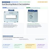 Transformateur de courant pour barre omnibus de tableau de distribution BH-0.66, 0.66kV 250/5A 400/5A, Classe 0.5, ignifuge, capteur de courant alternatif pour mesure