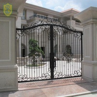 Porte fantaisie en fer forgé, fabrication chinoise de porte à rebond moderne,