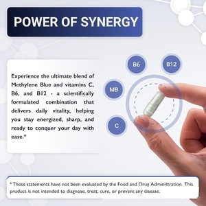 Cápsulas de Azul de Metilo con CoQ10, NAC, PQQ, Glicina y Vitamina C para la Memoria, la Respiración y el Crecimiento del Cabello - Suplemento Natural para Adultos - Product Image 4