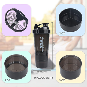 Offre Spéciale – Gourde Sportive Portable en Plastique PP pour la Salle de Sport et le Fitness, Bouteille Universelle pour Mélanger les Protéines, Idéale comme Cadeau d'Affaires - Product Image 2