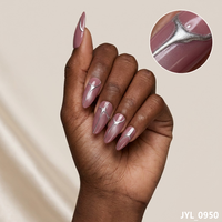Faux Ongles de Luxe en Gros, Effet Métallique Argenté 3D, Forme Stiletto Amande, Design Chrome, Ongles Artificiels Marque Privée