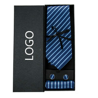 Boîte d'emballage avec Logo personnalisé, coffret d'emballage pour cadeau avec votre Logo pour cravate, vente en gros, 50 pièces
