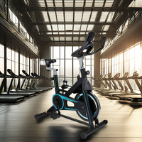 Chine Home Smart Steel Vélo d'exercice 4kg Volant d'inertie Cardio Gym Équipement Siège souple 100kg Max Système d'entraînement par courroie pour la musculation