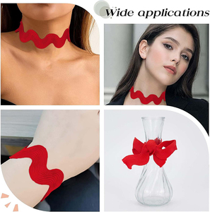 ริบบิ้นสีแดงคริสต์มาส ลายก้างปลา ผ้าทอแบบถักเป็นมิตรกับสิ่งแวดล้อม สำหรับเสื้อผ้า กระเป๋า รองเท้า สิ่งทอในบ้าน งานฝีมือ DIY - Product Image 6