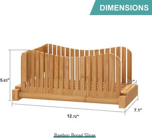 Planche à découper pliable et compacte en bambou réglable pour pain, gâteaux et bagels faits maison - Product Image 5