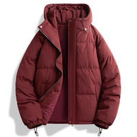 Veste d'hiver réversible en duvet pour homme, grande taille, de haute qualité, imperméable, chaude, coupe-vent, avec capuche, style décontracté, fermeture éclair