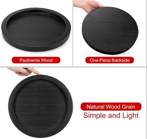 Décoration d'intérieur classique, bougeoir en <span class=keywords><strong>bois</strong></span> fait à la main, forme ronde, couleur blanche vintage, <span class=keywords><strong>bois</strong></span> naturel, Noël - Product Image 4