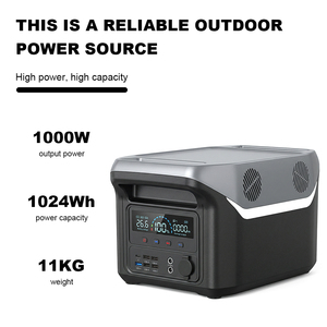 สถานีไฟฟ้าพกพา 1000W MPPT Pure Sine Wave พร้อมแผงโซลาร์เซลล์ 1024Wh LiFePO4 สำหรับกรณีฉุกเฉินและกิจกรรมกลางแจ้ง ขายดี 1000 ชิ้น - Product Image 2