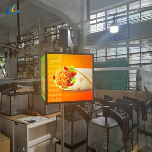 Bốn mặt thiết kế quảng cáo hiển thị đứng vuông ROTARY Cube Led xoay hộp đèn cho triển lãm kinh doanh - Product Image 2