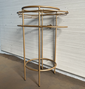 Support de <span class=keywords><strong>plante</strong></span> en <span class=keywords><strong>bois</strong></span> brun ovale support de <span class=keywords><strong>plante</strong></span> haut support d'affichage jardinière organisateur or Antique 2 niveaux fleur affichage échelle Console - Product Image 4