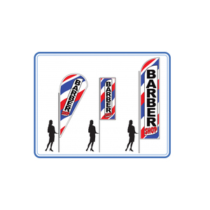 Tela publicitaria barata de la pluma <span class=keywords><strong>del</strong></span> poliéster que vuela la bandera de encargo de la bandera <span class=keywords><strong>del</strong></span> peluquero de la <span class=keywords><strong>playa</strong></span> - Product Image 5