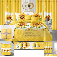 Ensemble de literie matelassé King Size 24 pièces avec rideaux, tapis et ensemble de salle de bain pour la vente en gros