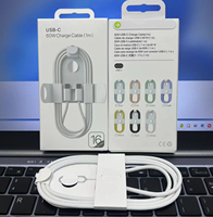 Câble de charge rapide USB-C tressé en nylon 60W pour iPhone iPad IP16 Blanc