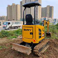 Mini-excavatrice d'occasion de marque chinoise SANY 18U, SY26U, SY35U, SY55U, mini-excavatrice sur chenilles en bon état à vendre à prix réduit
