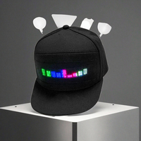 Gorra de Béisbol LED para Deportes al Aire Libre con Pantalla Bluetooth y Función de Cambio de Texto por Teléfono Móvil