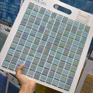 <span class=keywords><strong>Mosaïque</strong></span> en verre bleu arc-en-ciel 25x25mm pour les murs de la salle de bain et de la cuisine, <span class=keywords><strong>mosaïque</strong></span> pour hôtel, villa, piscine extérieure - Product Image 3
