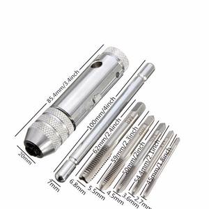 <b>T</b>-Type Ratchet Tap Wrench with 5PC Thread Tap for Tap Reamer Work - Product Image 1