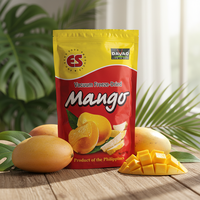 Sac d'emballage debout en plastique de mangue séchée personnalisé refermable à la chaleur de haute qualité avec fenêtre