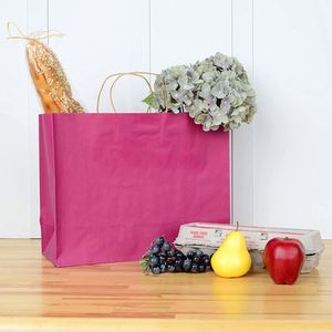 <b>Gift</b> Large Kraft Paper Shopping Bags with Handles Colored Totes for <b>Small</b> Business Retail Boutique <b>Gift</b> Packaging Paper Bag - Product Image 5