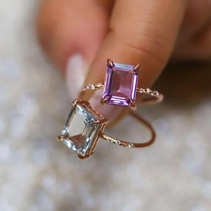 Anillos de Piedra Lunar Alejandrita Natural para Mujer, Anillo de Plata de Ley 925 con Gema, Aguamarina, Amatista Estrellada, Joyería Fina - Product Image 3