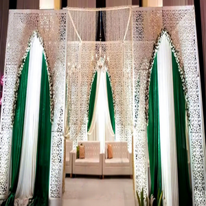 Décor de mariage marocain moderne à thème contemporain, scène de mariage magique marocaine, décor de scène de mariage contemporain, toile de fond moderne - Product Image 1