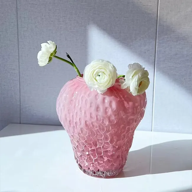 Vaso di fiori classico popolare in vetro grande vaso di fragole per il salotto di casa