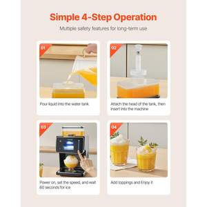 เครื่องทำน้ำแข็งเกล็ดหิมะ Vevor ถังน้ำ 6 ลิตร เครื่องไสน้ำแข็งไฟฟ้า สำหรับทำน้ำแข็งไสและสเลอชี - Product Image 6