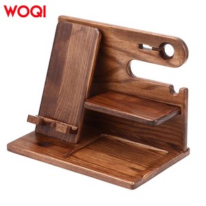 Woqi Đa Mục Đích Bằng Gỗ Điện Thoại Di Động Sạc Đứng Văn Phòng Máy Tính Để Bàn Xem Lối Vào Kính Gỗ Thủ Công Mỹ Nghệ - Product Image 1