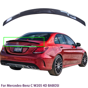 Aileron arrière en fibre de carbone style BABOSL pour berline 4 portes Classe C W205 2013-2022 - Product Image 1
