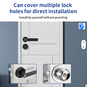Tuya ứng dụng trong nhà thông minh xử lý mức độ Hợp kim nhôm khóa cửa Mở khóa bằng điện thoại di động và morse Mã làm việc với cửa liên hệ với cảm biến - Product Image 6