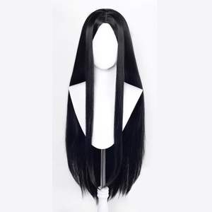 Perruque longue et droite pour femme, 100 cm, avec frange latérale, en fibre haute température, pour mode, beauté et cosplay, perruque complète - Product Image 2