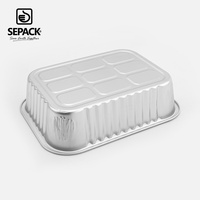 Conteneurs alimentaires en aluminium argenté en gros, 760 ml, 178 x 136 mm, pour restaurants et services de traiteur, vente en gros