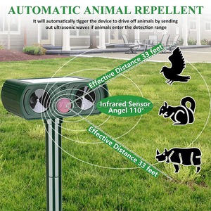 Dispositifs répulsifs solaires ultrasoniques <span class=keywords><strong>pour</strong></span> animaux, étanches, <span class=keywords><strong>pour</strong></span> la ferme, contre <span class=keywords><strong>les</strong></span> oiseaux, <span class=keywords><strong>les</strong></span> <span class=keywords><strong>chats</strong></span> et <span class=keywords><strong>les</strong></span> chiens, avec détecteur de mouvement - Product Image 4