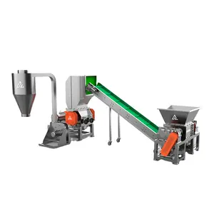 Double axis shredder for processing waste chemical industrial blue barrels