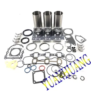 D1703 Mesin Membangun Kembali Kit Wtih Penuh Gasket Kit untuk Kubota D1703 Mesin Diesel Liner Silinder Piston & Cincin Bantalan Mesin Cuci