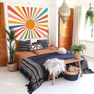 Bohème arc-en-ciel océan lever du soleil coucher de soleil tapisseries 51x60 pouces montagne géométrique abstrait Art impression Hippie décor <span class=keywords><strong>tapisserie</strong></span> - Product Image 4