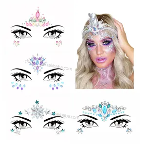 Shinein Makeup Bindi sementara tato perekat berlian imitasi wajah permata stiker perhiasan kristal wajah stiker
