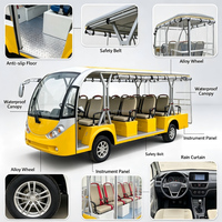 Autobús Turístico Eléctrico de 14 Plazas con Techo Abierto y Batería de 72V para Parques de Atracciones