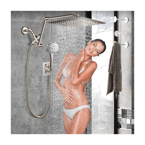 Pommeau de <span class=keywords><strong>douche</strong></span> pluie haute pression avec bras d'extension réglable à <span class=keywords><strong>angle</strong></span> flexible de 16'' - Product Image 1