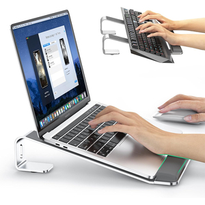 Support pour ordinateur portable pour bureau, support pour ordinateur portable avec support pour poignet, support ergonomique détachable pour ordinateur portable, support en aluminium pour Mac.Book - Product Image 1