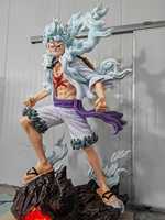Statue grandeur nature One Piece Gear 5 Luffy Nika, figurine d'anime à l'échelle 1:1, grande sculpture en résine de fibre de verre pour la décoration de centres commerciaux et de cinémas