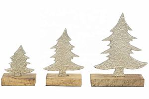 Árboles de Navidad de Metal y Madera para Mesa - Product Image 2