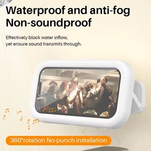 Support mural réglable pour téléphone de <span class=keywords><strong>douche</strong></span> à écran tactile, étui de téléphone étanche anti-buée pour salle de bain – Offre Spéciale - Product Image 3